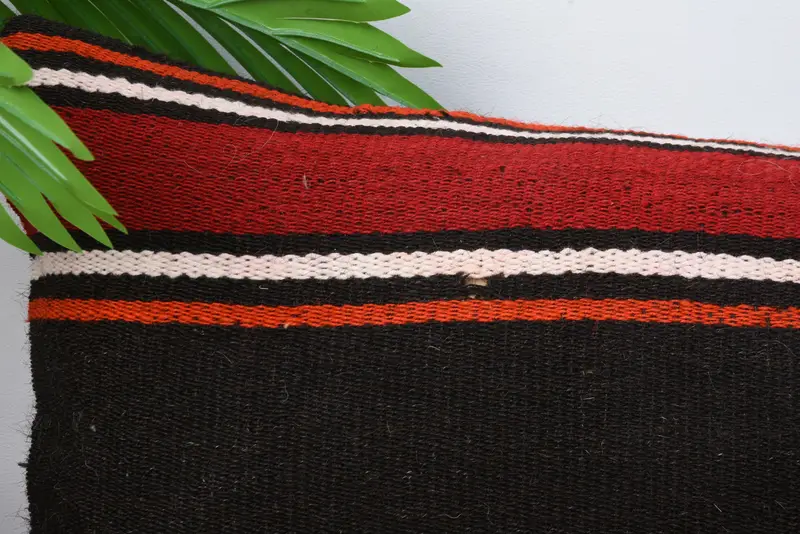 12x20 Orange Pillow, Sofa Bolster Pillow, Ethnical Kilim Rug Pillow, Home Decor Pillow, Turkish Pillow, Cushion Cover, Tapestry Cushion Case - 2