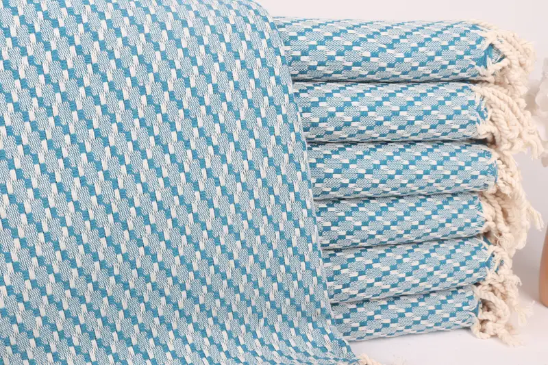 Custom Wedding Gifts, Personalized Bridesmaid Gift, Monogram Towels, 68x40 Cotton Geometric Towel, Turkish beach towel, Valentines Day Gift For Him - 1