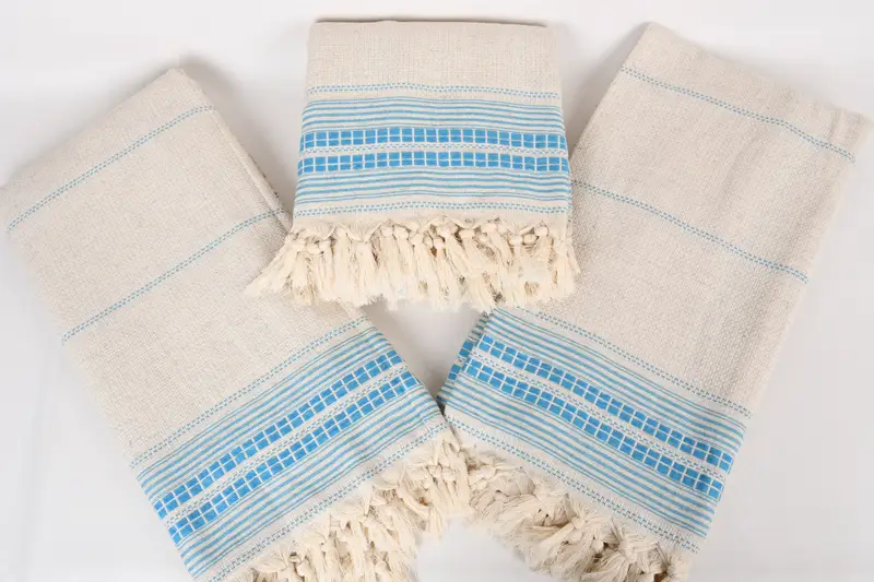 Monogram Beach Blanket, Valentines Gift, Personalized Blanket, Organic Throw, 96x94 Linen Striped Towel, Throw Blanket Couch, Custom Wedding Gifts - 7