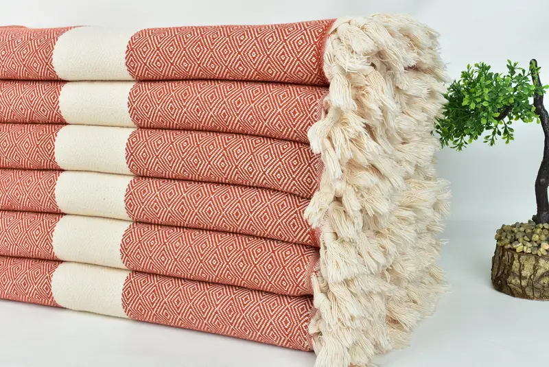 Bachelorette Gifts, Valentines Day Gift, Woven Blanket, Wedding Favors, 92x80 Cotton Diamond Towel, Halloween Blanket, Turkish Beach Blanket - 3