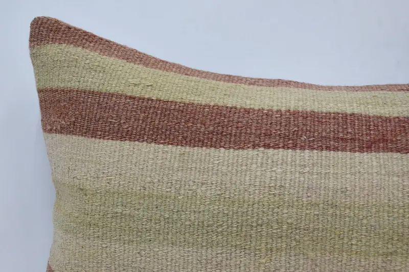 Bohemian Cushion Pillow Case, Pillow for Sofa, Ethnical Kilim Rug Pillow, Cushion, Yoga Cushion, Boho Pillow, 16x36 Beige Pillow - 2