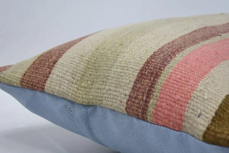 Bohemian Cushion Pillow Case, Pillow for Sofa, Ethnical Kilim Rug Pillow, Cushion, Yoga Cushion, Boho Pillow, 16x36 Beige Pillow - 5