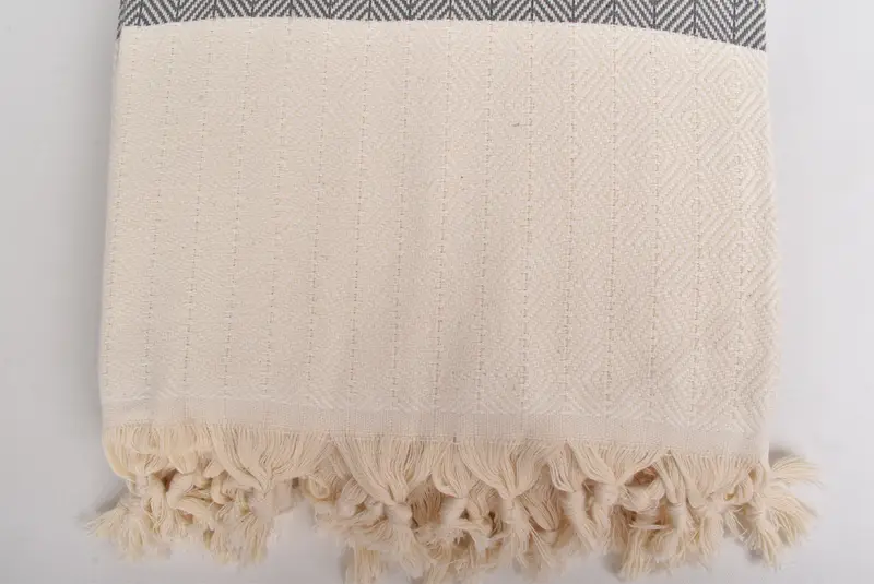 92x76 Cotton Diamond Towel, Decorative Blanket, Housewarming Gift, Halloween Blanket, Turkish Cotton Throw Blanket, Bachelor Gifts, Tablecloth - 5
