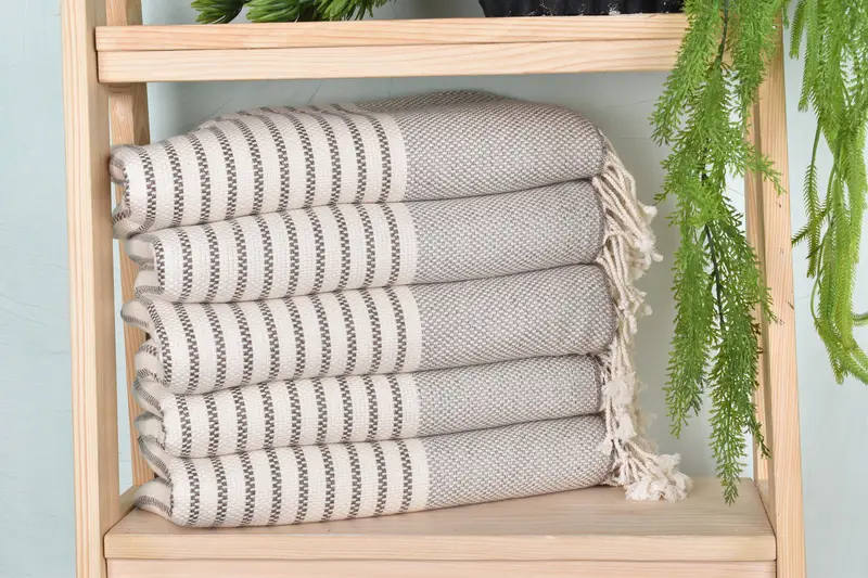 Absorbent towel, Turkish beach towel with fringe, 76x40 Cotton Striped Towel, Housewarming Gift, Bachelor Gift, Personalized Bridesmaid Gift - 1