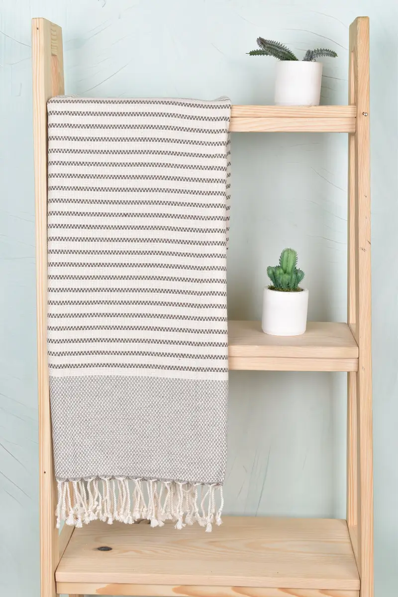 Absorbent towel, Turkish beach towel with fringe, 76x40 Cotton Striped Towel, Housewarming Gift, Bachelor Gift, Personalized Bridesmaid Gift - 8