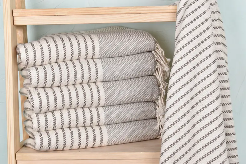 Absorbent towel, Turkish beach towel with fringe, 76x40 Cotton Striped Towel, Housewarming Gift, Bachelor Gift, Personalized Bridesmaid Gift - 2