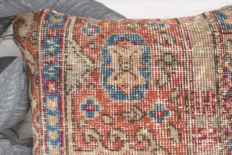Pillow Cover, Pillow for Sofa, Pattern Throw Pillow Case, Antique Pillows, Couch Cushion Cover, 16x16 Red Pillow, Pillow for Couch - 2