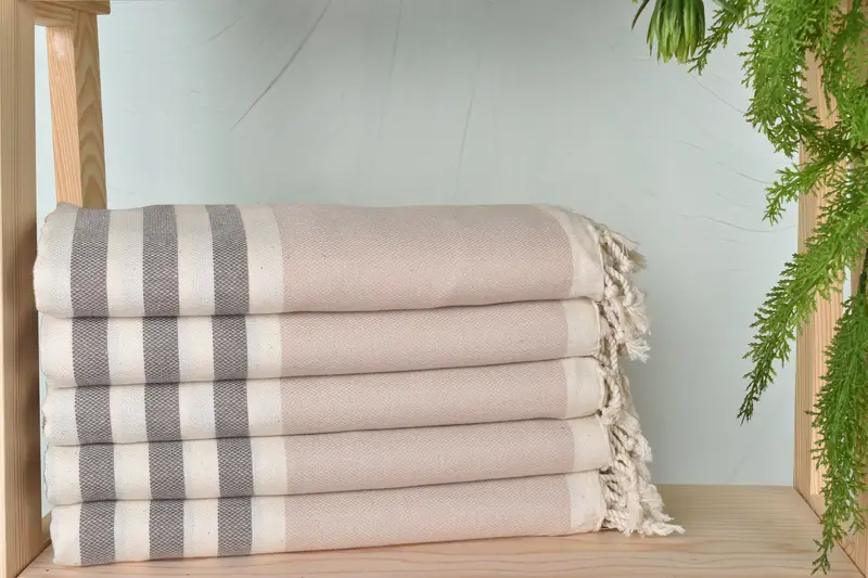 Bachelor Gift, 70x40 Cotton Striped Towel, Personalized Gifts, Embroidered Towel, Beach Wedding Favor, Beach Theme Wedding Gift, Bath towel - 2