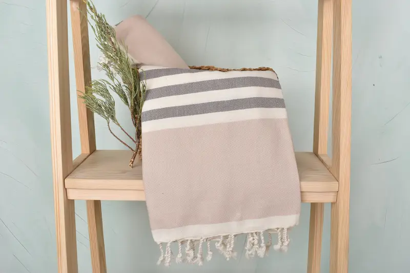 Bachelor Gift, 70x40 Cotton Striped Towel, Personalized Gifts, Embroidered Towel, Beach Wedding Favor, Beach Theme Wedding Gift, Bath towel - 4