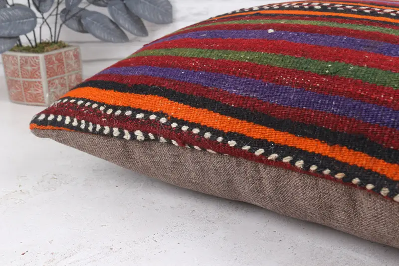 Vintage Pillow, Pillow for Couch, 22x22 Blue Pillow, Cushion Cover, Ethnic Pillow Cover Pillow, Kilim Pillow, Car Cushion Case - 8