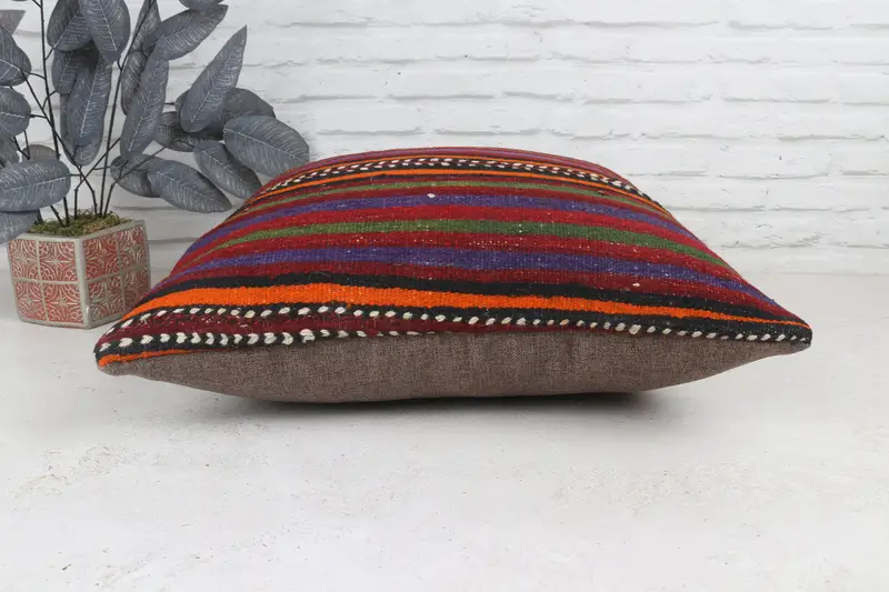 Vintage Pillow, Pillow for Couch, 22x22 Blue Pillow, Cushion Cover, Ethnic Pillow Cover Pillow, Kilim Pillow, Car Cushion Case - 6