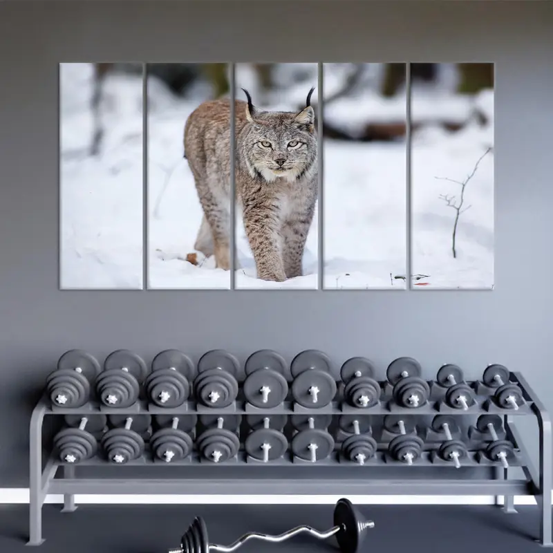 Wolf Cat Wall Art Decor, Winter Canvas Art, Wild Animal Art, Big Cat Wall Decor, Canvas Wall Decor, Home Decor Wall Art, Modern Canvas Art - 4