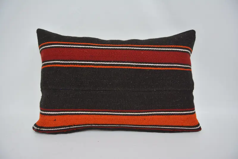 Kilim Pillow Cover, Pillow Sham, Muted Pillow Case, Kilim Pillow, 16x24 Brown Pillow, Pillow for Sofa, Handwoven Pillow Cover Pillow - 1