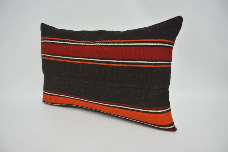 Kilim Pillow Cover, Pillow Sham, Muted Pillow Case, Kilim Pillow, 16x24 Brown Pillow, Pillow for Sofa, Handwoven Pillow Cover Pillow - 4