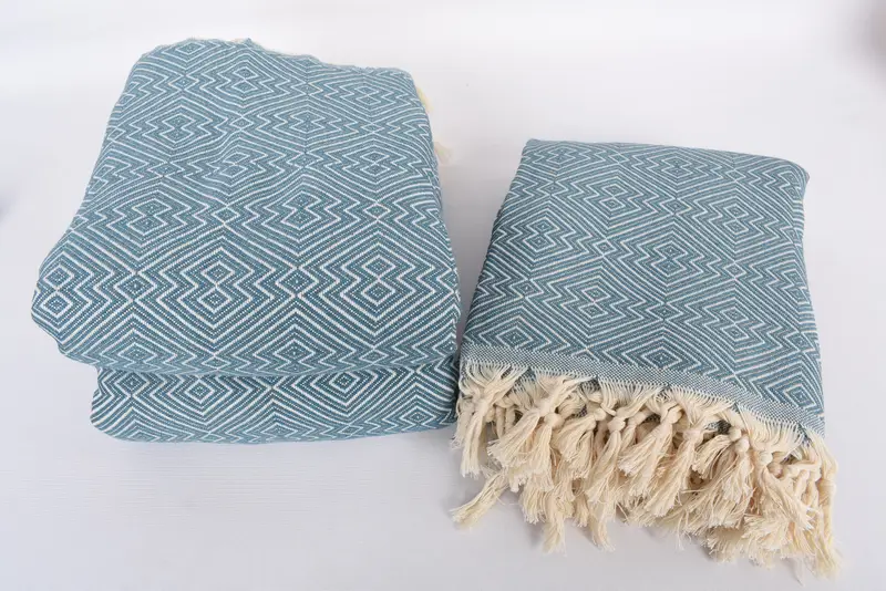 Mother Of The Groom Gift, Decorative Blanket, Monogram Beach Blanket, Custom Blanket, 92x80 Cotton Diamond Towel, Wedding Favors, Aesthetic Blanket - 7