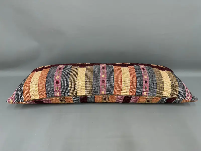 Turkish Kilim Pillow, Anatolian Cushion, 16x43 Yellow Cushion Cover, Vintage Kilim Pillow, Pillow, Throw Kilim Pillow - 7