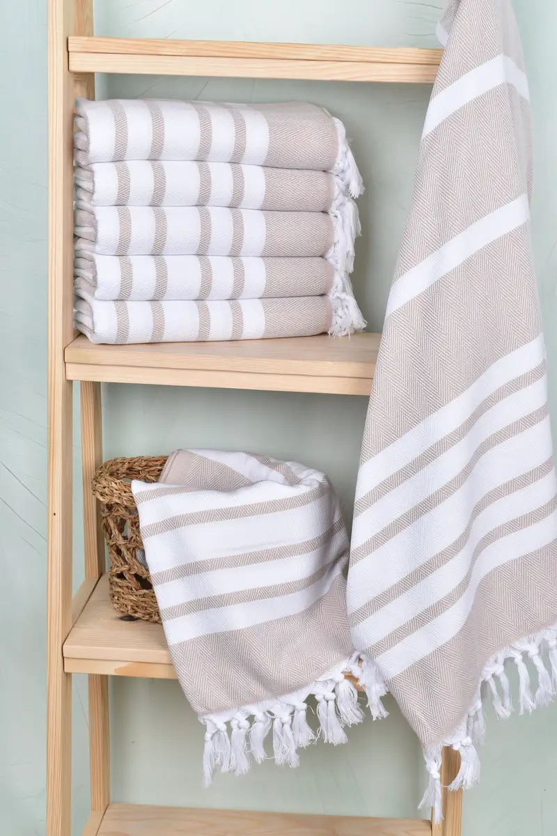 Bridesmaid Gift Towel, Wedding Gift For Bride, Bachelorette Party Gifts, 68x36 Cotton Chevron Towel, Wedding Hand Made Gift, Quick-dry towel - 3