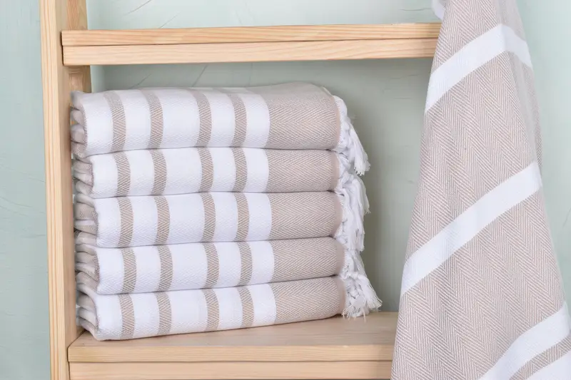 Bridesmaid Gift Towel, Wedding Gift For Bride, Bachelorette Party Gifts, 68x36 Cotton Chevron Towel, Wedding Hand Made Gift, Quick-dry towel - 2