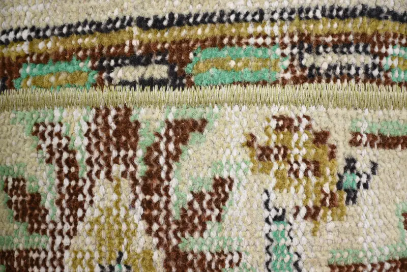 Interior Designer Pillow, Handwoven Cushion Case, 12x12 Beige Pillow Case, Cushion, Antique Pillows, Ethnical Kilim Rug Pillow - 3