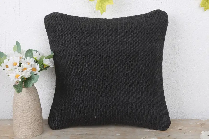 Hippie Throw Pillow, Cushion Cover, 12x12 Brown Cushion, Retro Cushion Cover, Turkish Pillow, Turkish Kilim Pillow, Handmade Kilim Cushion - 2