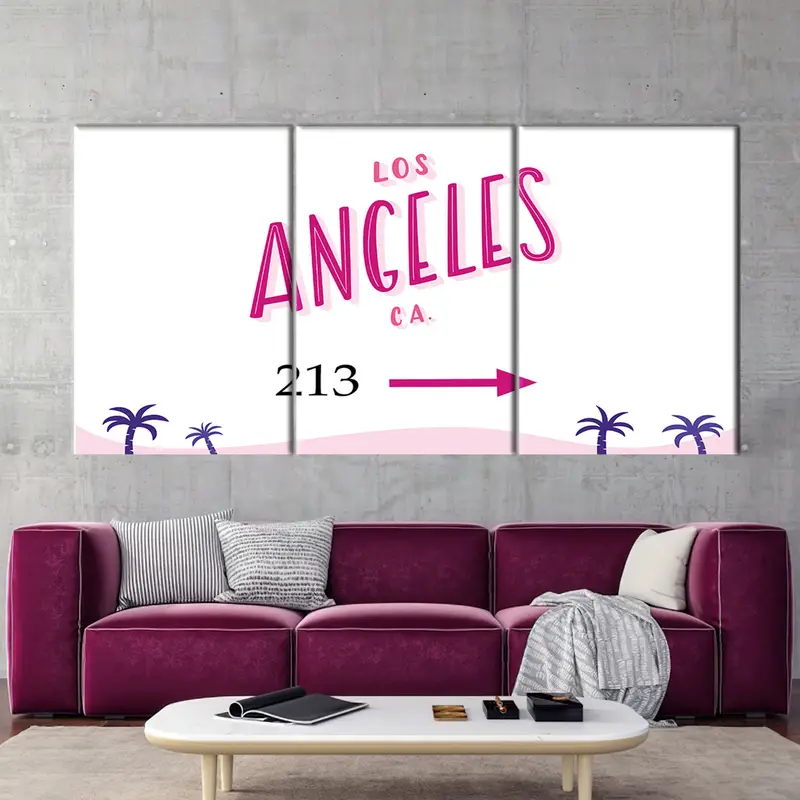 Los Angeles,  Los Angeles Wall Art, Los Angeles Print, Los Angeles Poster, Large Wall Decor, Living Room Wall Art, NYC, Wall Art Canvas - 3