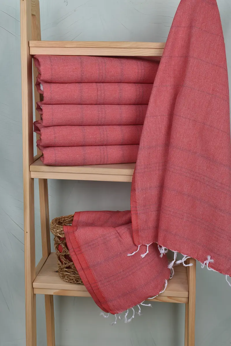 Monogram Towels, 40x24 Cotton Striped Towel, Monogrammed Hand Towel, Best Friend Christmas Gift, Turkish Tea Towel, Personalized Dish Towel - 3