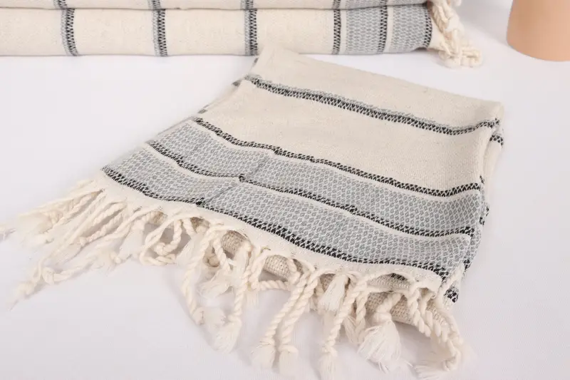 Turkish Hand Towel, 40x20 Linen Striped Towel, Guest Towel, Personalized Hand Towel, Beach Wedding Favor, Monogrammed Hand Towel, Embroidery Towels - 5