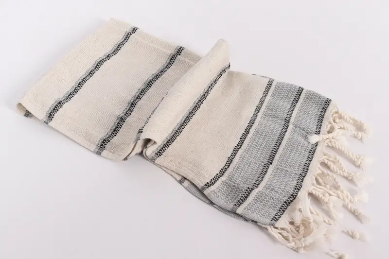 Turkish Hand Towel, 40x20 Linen Striped Towel, Guest Towel, Personalized Hand Towel, Beach Wedding Favor, Monogrammed Hand Towel, Embroidery Towels - 6
