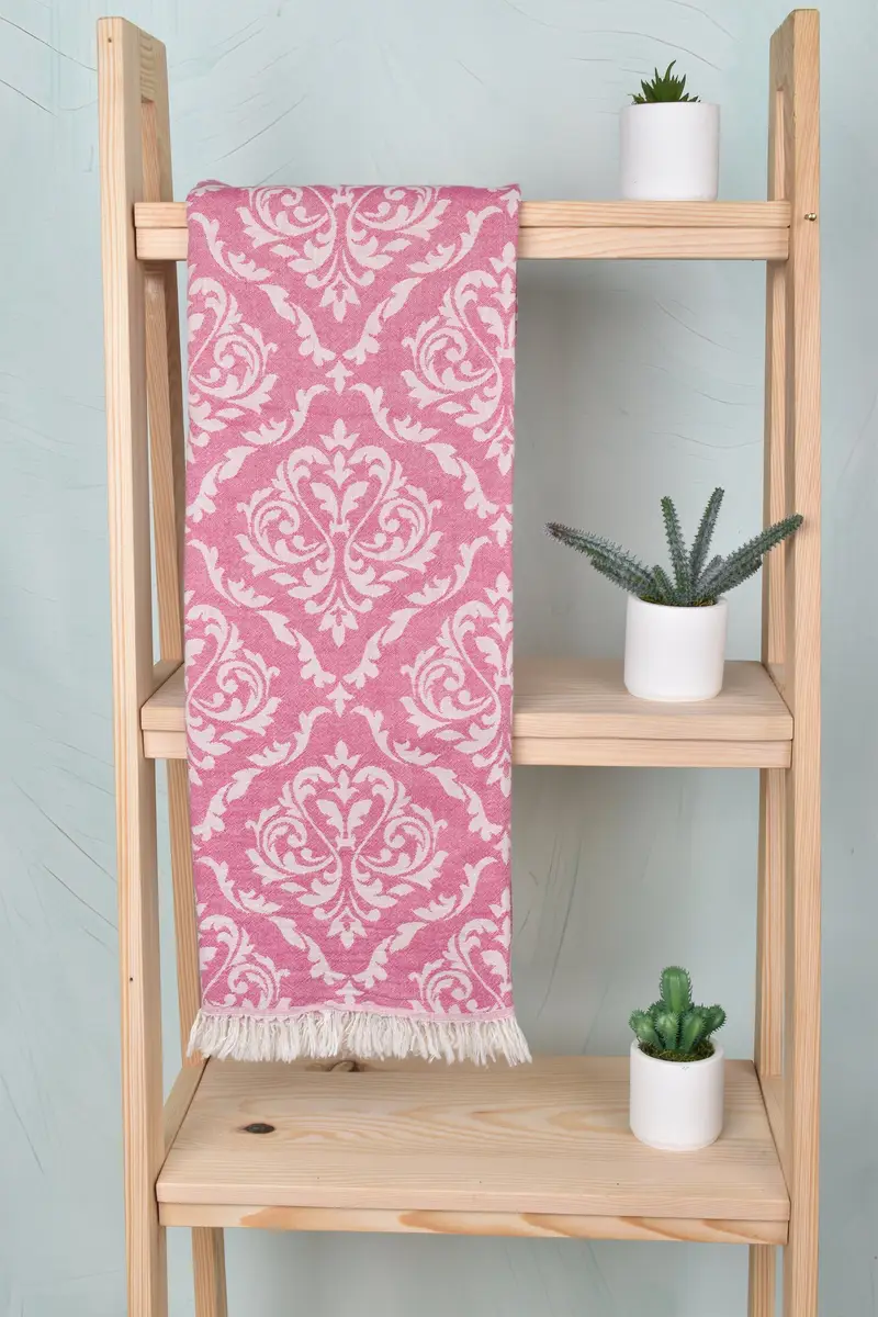 68x36 Cotton Baroque Towel, Embroidered Towel, Wedding Gift For Bride, Personalized Home Gift Wedding, Bridesmaid Gift Towel, Soft towel - 1