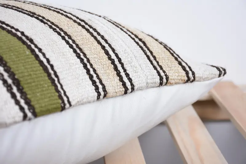 Accent Throw Pillow Sham, Boho Pillow Sham Cover, 16x16 White Cushion Case, Pillow Sham, Vintage Kilim Pillow, Custom Pillow Sham, Vintage Pillow - 7