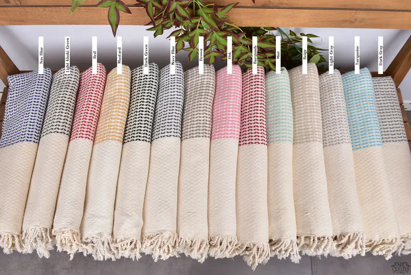 Birthday Gift, Summer Gift Ideas, Embroidery Towel, 76x40 Cotton Diamond Towel, Turkish towel, Custom Bath Towel, Travel towel, Turkish bath towel - 2