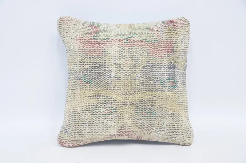 Aztec Pillow, 12x12 Beige Pillow Case, Ikat Cushion Cover, Vintage Kilim Throw Pillow, Throw Kilim Pillow, Pillow, Kilim Pillow, Christmas Cushion - 1