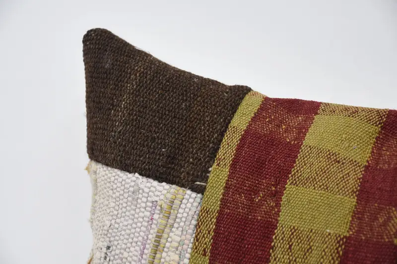Outdoor Pillow Case, Cotton Pillow Sham, Handmade Kilim Cushion, Throw Kilim Pillow, 16x48 Red Cushion Cover, Pillow for Sofa, Cushion Case - 2