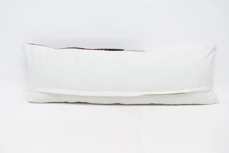 Outdoor Pillow Case, Cotton Pillow Sham, Handmade Kilim Cushion, Throw Kilim Pillow, 16x48 Red Cushion Cover, Pillow for Sofa, Cushion Case - 6