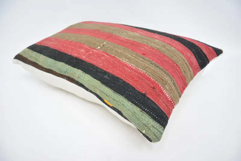 Boho Pillow Sham Cover, Cushion Case, Pillow for Sofa, Interior Designer Pillow, 16x24 Red Pillow Cover, Decorative Bolster Cushion Cover - 6