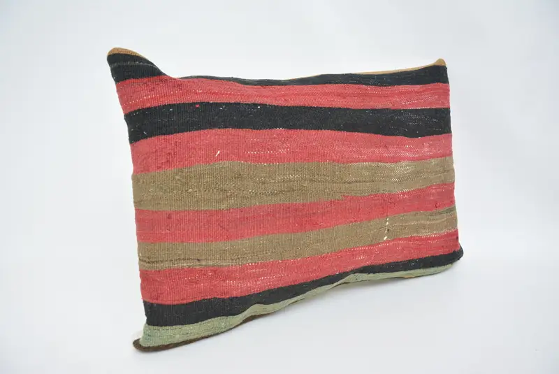 Boho Pillow Sham Cover, Cushion Case, Pillow for Sofa, Interior Designer Pillow, 16x24 Red Pillow Cover, Decorative Bolster Cushion Cover - 3