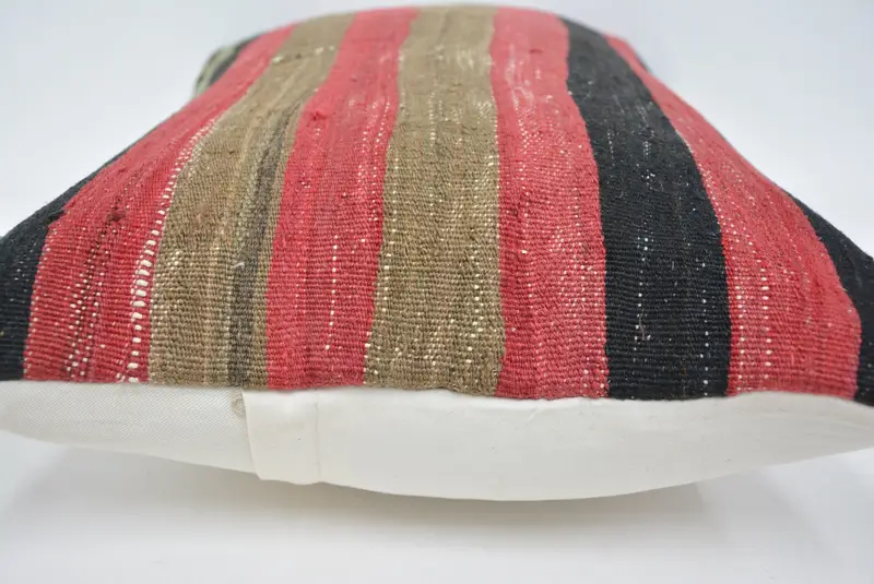 Boho Pillow Sham Cover, Cushion Case, Pillow for Sofa, Interior Designer Pillow, 16x24 Red Pillow Cover, Decorative Bolster Cushion Cover - 5
