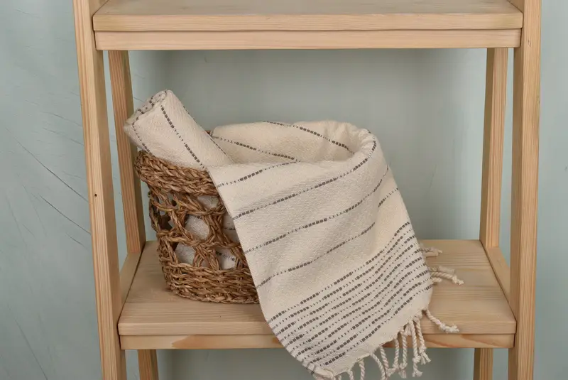 Bathroom Towels, Personalized Gift For Her, Personalized Kitchen Towel, Turkish Towel Hand Towel, Holiday Towel, 36x18 Cotton Striped Design Towel - 4
