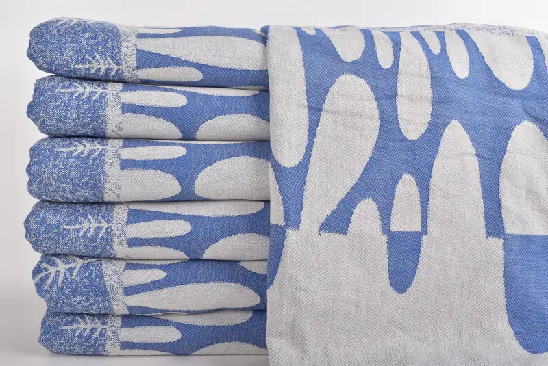 Boyfriend Gift, First Wedding Anniversary Gift, Wedding Favors, 100x80 Cotton Turtle Design Towel, Organic Throw, Housewarming Gift, Throw Blanket - 3
