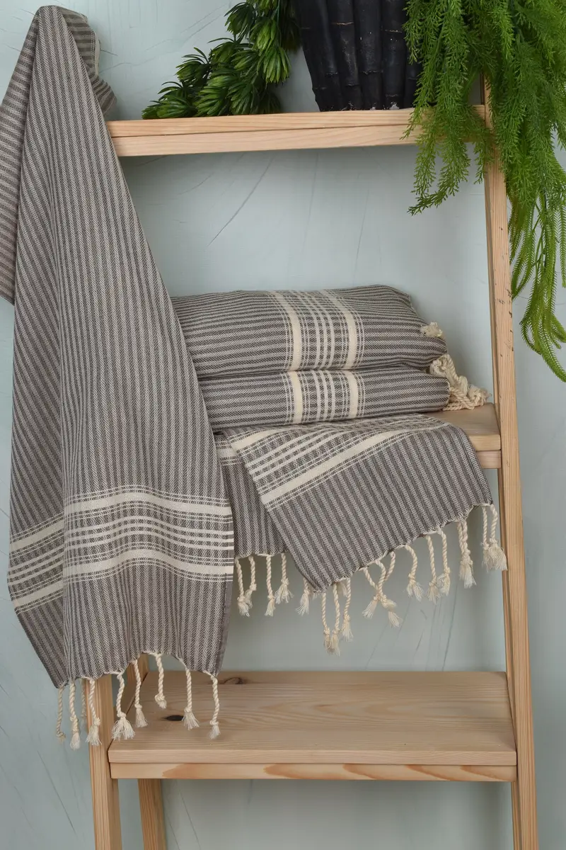 Custom Hand Towel, 40x18 Cotton Striped Towel, Turkish Tea Towel, Custom Name Towel, Wedding Gift, Bachelorette Favor, Customized Turkish Towel - 6