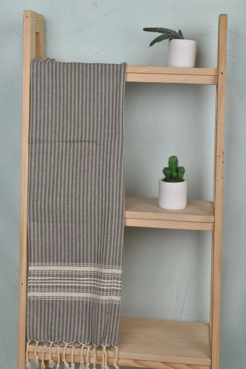 Custom Hand Towel, 40x18 Cotton Striped Towel, Turkish Tea Towel, Custom Name Towel, Wedding Gift, Bachelorette Favor, Customized Turkish Towel - 8