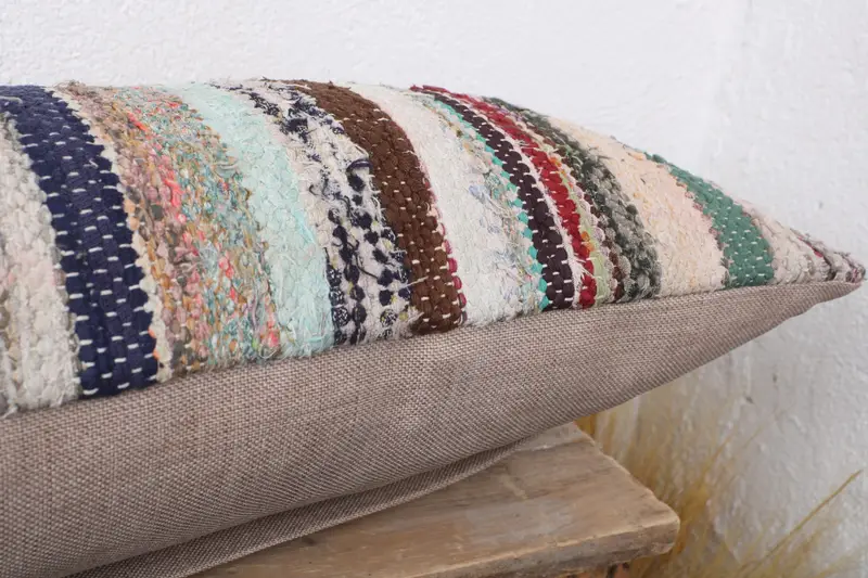12x36 White Cushion Cover, Antique Pillows, Pillow Case, Handmade Kilim Cushion, Aztec Cushion Cover, Pastel Pillow Case, Gift Pillow - 6