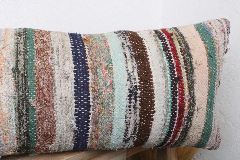 12x36 White Cushion Cover, Antique Pillows, Pillow Case, Handmade Kilim Cushion, Aztec Cushion Cover, Pastel Pillow Case, Gift Pillow - 5