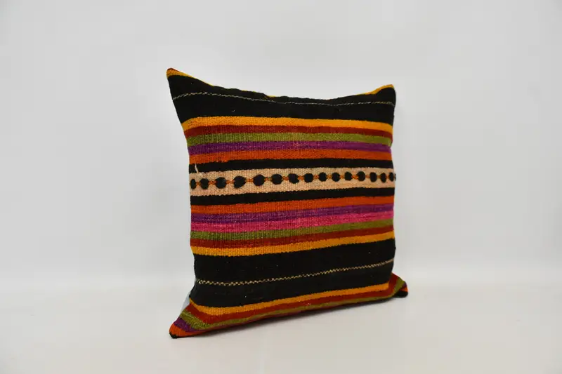 Vintage Kilim Throw Pillow, Vintage Kilim Pillow, 24x24 Pink Pillow Cover, Interior Designer Pillow, Wholesale Cushion, Pillow Cover - 4