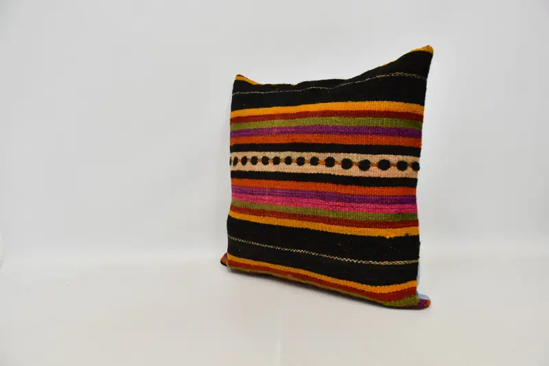 Vintage Kilim Throw Pillow, Vintage Kilim Pillow, 24x24 Pink Pillow Cover, Interior Designer Pillow, Wholesale Cushion, Pillow Cover - 3
