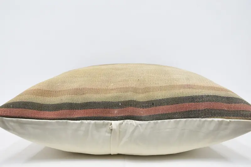 Antique Pillows, Square Throw Cushion Cover, Rustic Cushion Case, Turkish Kilim Pillow, 32x32 Beige Cushion Cover, Cushion Case, Pillow for Sofa - 5