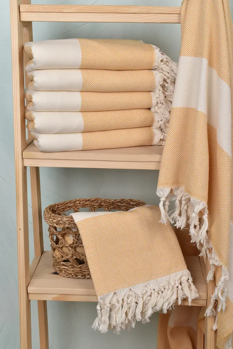 70x40 Cotton Herringbone Towel, Quick-Dry Beach Towel, Turkish hand towel, Miami Bachelorette Party Favors, Large Turkish Towel, Christmas Gift - 3