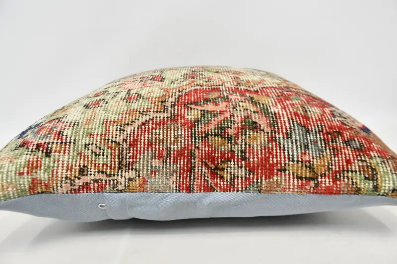 Bolster Pillow Sham, Pillow Case, Boho Pillow Sham Cover, Interior Designer Pillow, Farmhouse Pillow Case, Home Decor Pillow, 24x24 Red Pillow Cover - 6