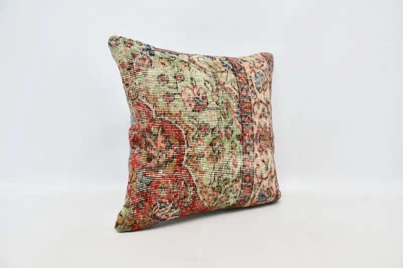Bolster Pillow Sham, Pillow Case, Boho Pillow Sham Cover, Interior Designer Pillow, Farmhouse Pillow Case, Home Decor Pillow, 24x24 Red Pillow Cover - 3