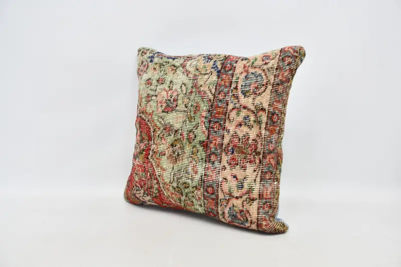 Bolster Pillow Sham, Pillow Case, Boho Pillow Sham Cover, Interior Designer Pillow, Farmhouse Pillow Case, Home Decor Pillow, 24x24 Red Pillow Cover - 4